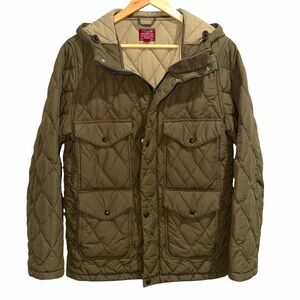 RARE Vintage J.Crew Sporting Goods Thermore Quilted Cargo Hooded Barn Jacket